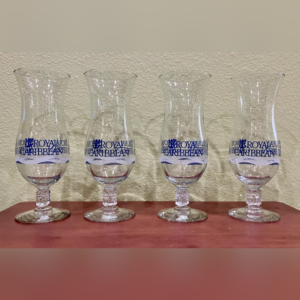 Caribbean Blue and Clear Glass Set